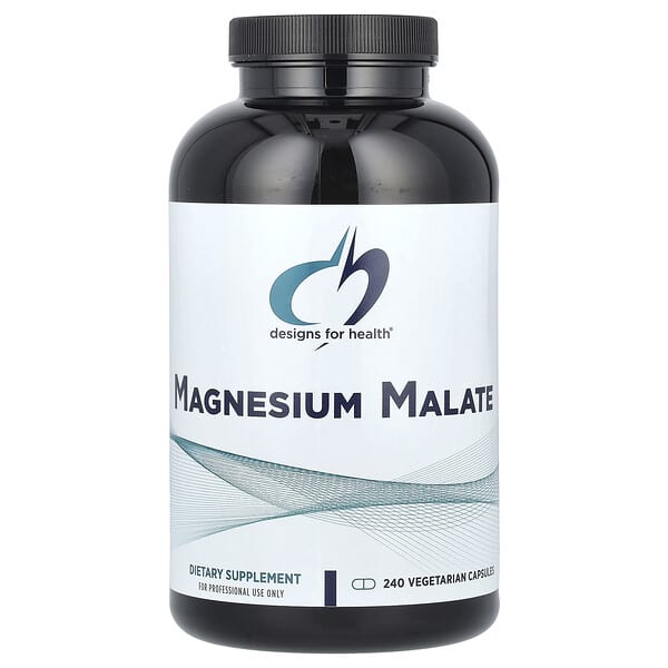 Designs For Health, Magnesium Malate, 240 Vegetarian Capsules (180 mg per Capsule)