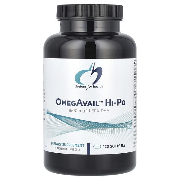 Designs For Health, OmegAvail™ Hi-Po, 120 Softgels