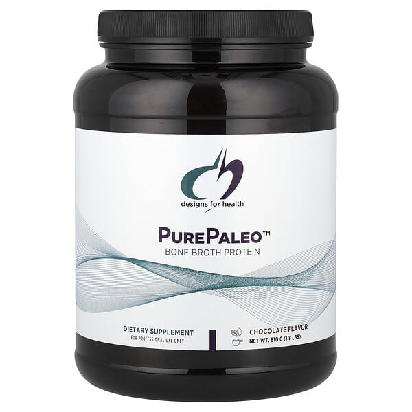 Designs For Health, PurePaleo™, Bone Broth Protein, Chocolate, 1.8 lbs (810 g)