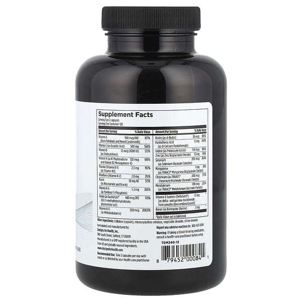 Alternative view of Designs For Health, Twice Daily Multi, 240 Vegetarian Capsules