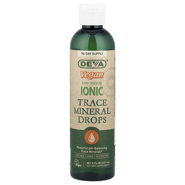 Deva, Vegan Low Sodium Ionic Trace Mineral Drops , 8 fl oz (237 ml)