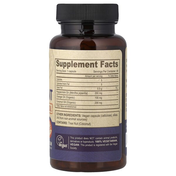 Alternative view of Deva, Vegan Peppermint Oil with Orange Oil, 90 Vegan Caps