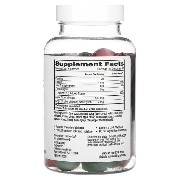 Alternative view of DietWorks, Apple Cider Vinegar Gummies, Apple Flavor, 60 Gummies