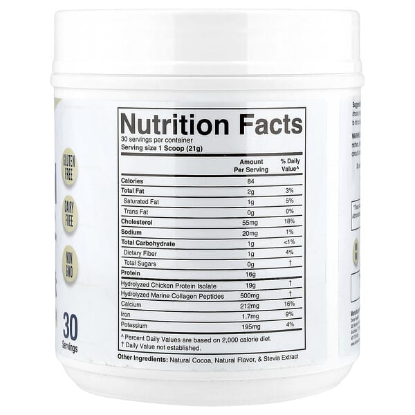 Alternative view of Divine Health, Don Colbert M.D., Collagen Powder, Chocolate Coconut, 22.22 oz (630 g)