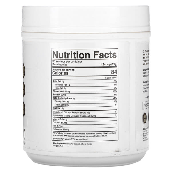 Alternative view of Divine Health, Dr. Colbert's Keto Zone, Collagen Powder, Dark Chocolate, 22.22 oz (630 g)