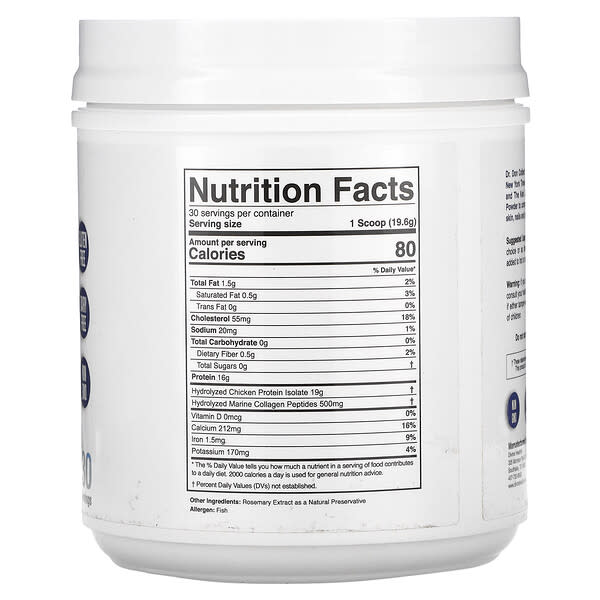 Alternative view of Divine Health, Dr. Colbert's Keto Zone, Collagen Powder, Unflavored, 20.74 oz (588 g)