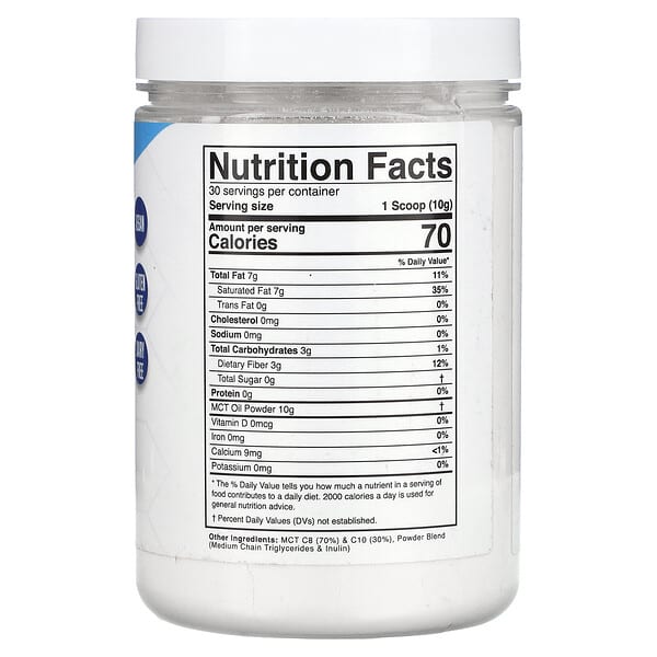 Alternative view of Divine Health, Dr. Colbert's Keto Zone, MCT Oil Powder, Unflavored, 10.58 oz (300 g)