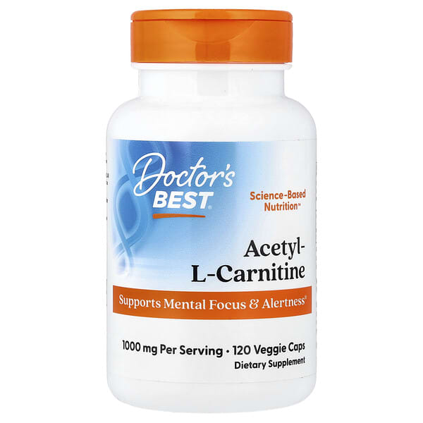 Doctor's Best, Acetyl-L-Carnitine, 120 Veggie Caps (500 mg per Cap)