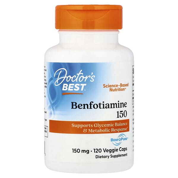 Doctor's Best, Benfotiamine 150, 150 mg, 120 Veggie Caps