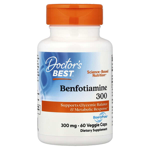 Doctor's Best, Benfotiamine 300, 300 mg, 60 Veggie Caps