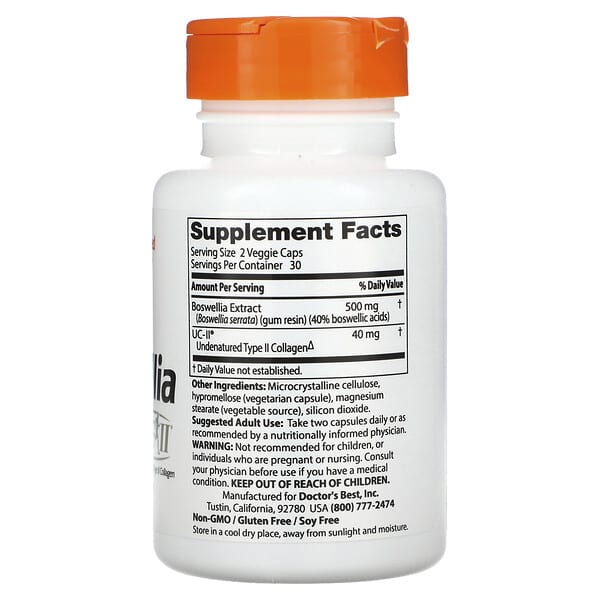 Alternative view of Doctor's Best, Boswellia with UC-II, 60 Veggie Caps