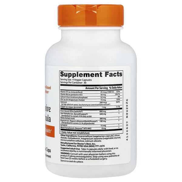 Alternative view of Doctor's Best, Comprehensive Prostate Formula, 120 Veggie Caps