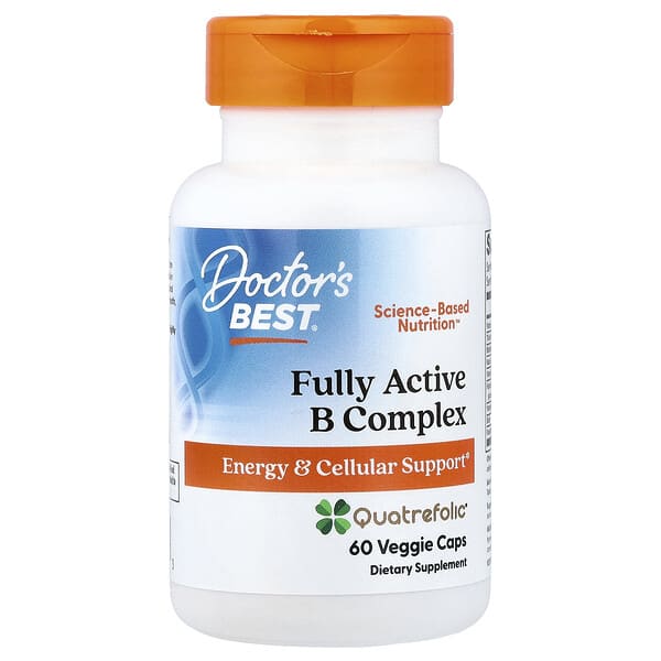 Doctor's Best, Fully Active B Complex, 60 Veggie Caps