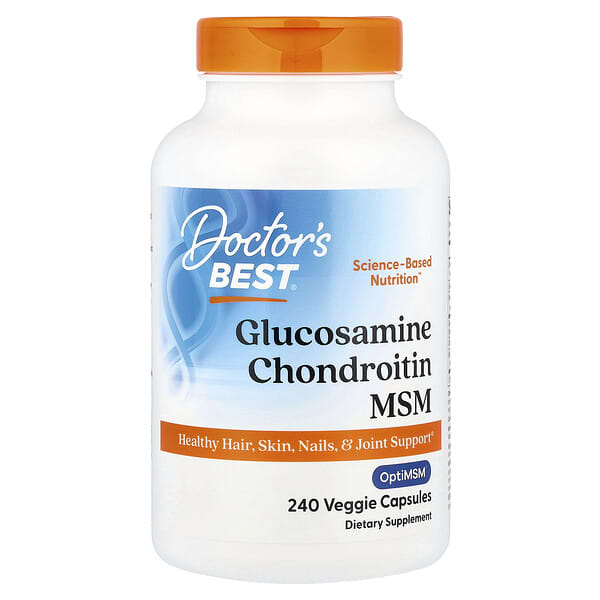 Doctor's Best, Glucosamine Chondroitin MSM with OptiMSM®, 240 Veggie Capsules