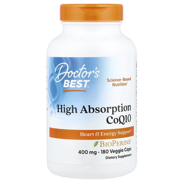 Doctor's Best, High Absorption CoQ10 , 180 Veggie Caps