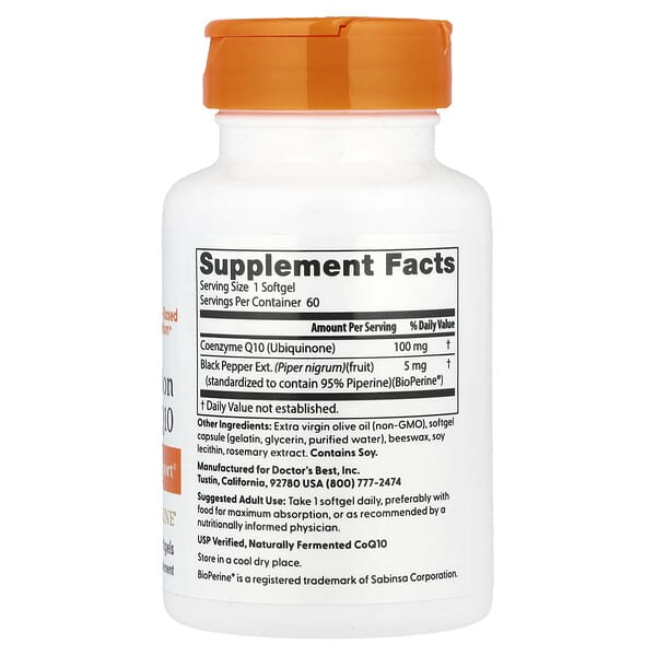 Alternative view of Doctor's Best, High Absorption CoQ10, 60 Softgels