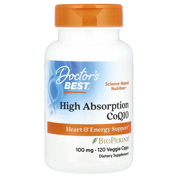 Doctor's Best, High Absorption CoQ10 with BioPerine®, 100 mg, 120 Veggie Caps
