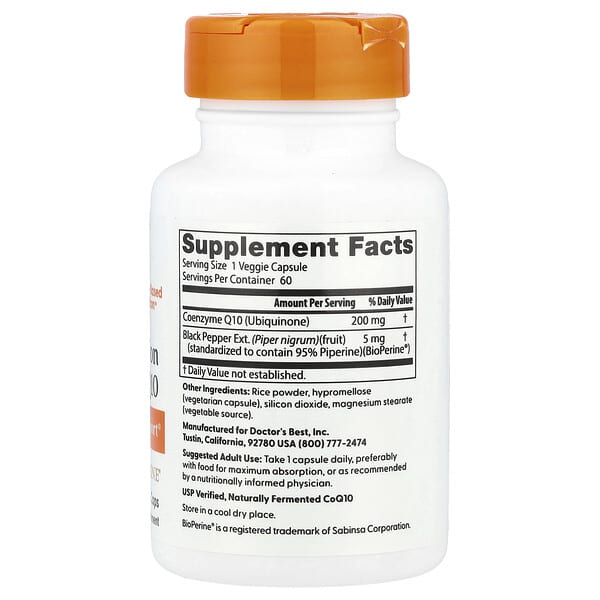 Alternative view of Doctor's Best, High Absorption CoQ10 with BioPerine®, 60 Veggie Caps