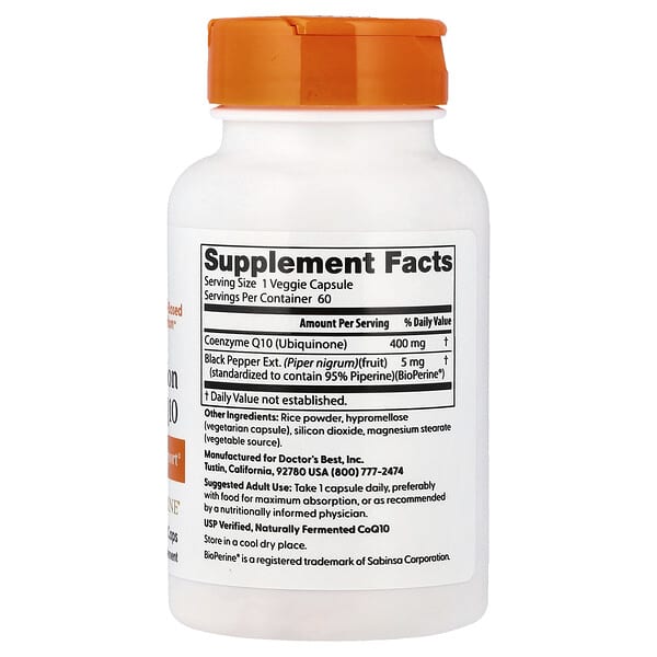 Alternative view of Doctor's Best, High Absorption CoQ10 with BioPerine®, 60 Veggie Caps