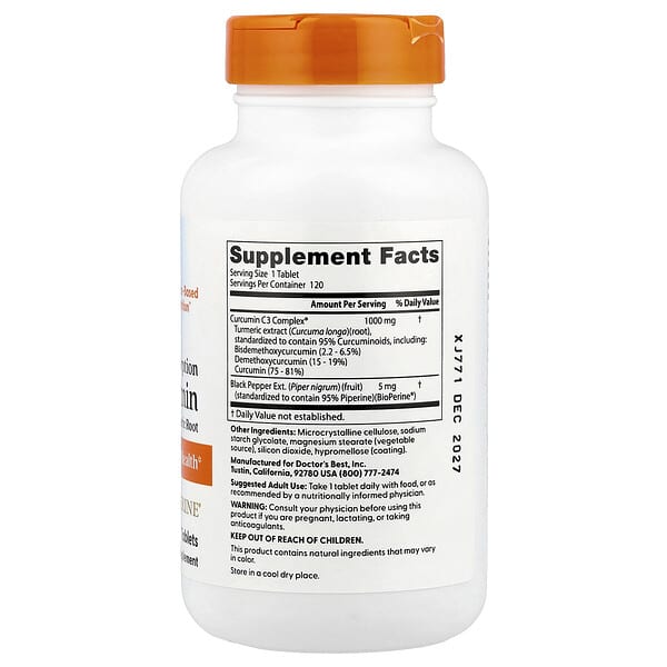 Alternative view of Doctor's Best, High Absorption Curcumin, 120 Tablets