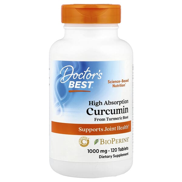 Doctor's Best, High Absorption Curcumin, 120 Tablets