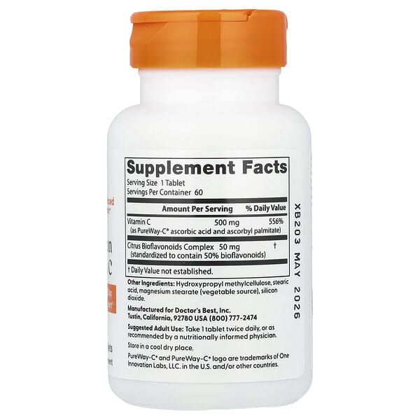 Alternative view of Doctor's Best, High Absorption Vitamin C, 60 Tablets