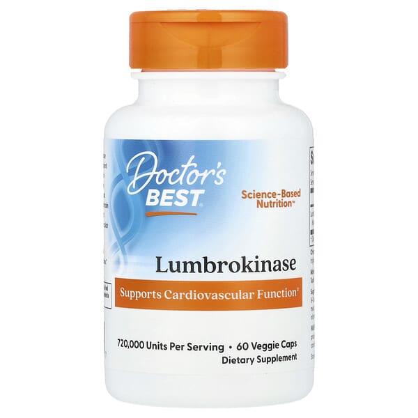 Doctor's Best, Lumbrokinase, 60 Veggie Caps (20 mg per Cap)