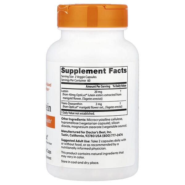 Alternative view of Doctor's Best, Lutein, 120 Veggie Caps