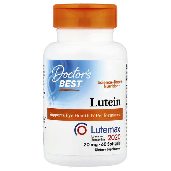Doctor's Best, Lutein, Lutemax 2020, 60 Softgels