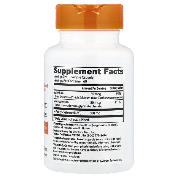 Alternative view of Doctor's Best, NAC Detox Regulators, 60 Veggie Caps