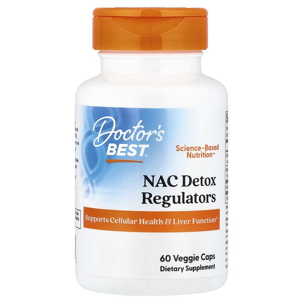 Doctor's Best, NAC Detox Regulators, 60 Veggie Caps