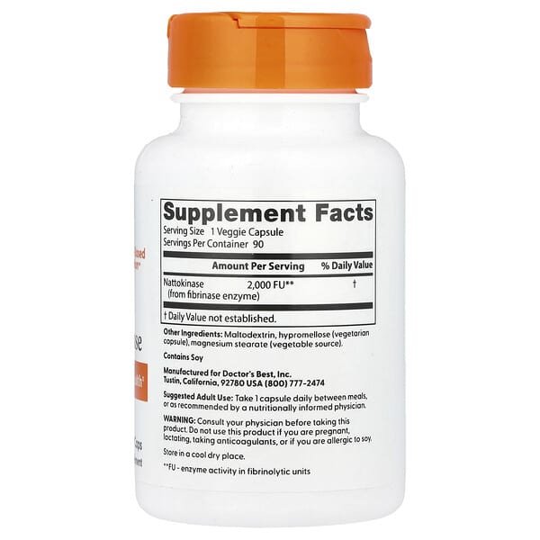 Alternative view of Doctor's Best, Nattokinase, 2,000 FUs, 90 Veggie Caps
