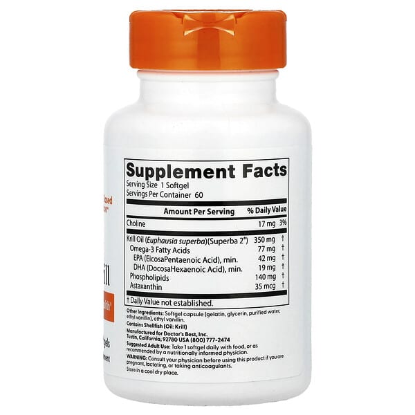 Alternative view of Doctor's Best, Real Krill, 60 Softgel