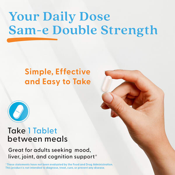 Alternative view of Doctor's Best, SAM-e, 400 mg, 60 Enteric Coated Tablets