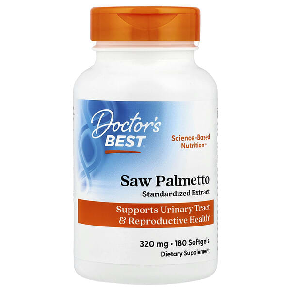 Doctor's Best, Saw Palmetto, Standardized Extract, 320 mg, 180 Softgels 2 Doctor's Best, Saw Palmetto, Standardized Extract, 320 mg, 180 Softgels