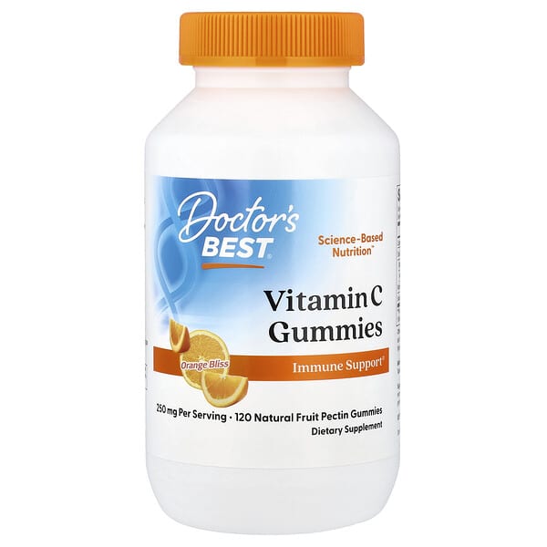Doctor's Best, Vitamin C Gummies, Orange Bliss, 120 Gummies (125 mg Per gummy) 3 Doctor's Best, Vitamin C Gummies, Orange Bliss, 120 Gummies (125 mg Per gummy)