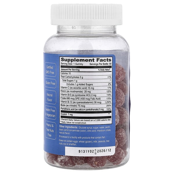 Alternative view of Doctor's Finest, B Complex with Vitamin C Gummies, Strawberry, 90 Gummies