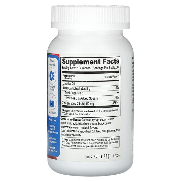 Alternative view of Doctor's Finest, Zinc Gummies, Berry, 60 Gummies (25 mg Per Gummy)