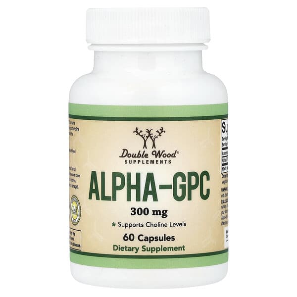 Double Wood Supplements, Alpha-GPC, 300 mg, 60 Capsules