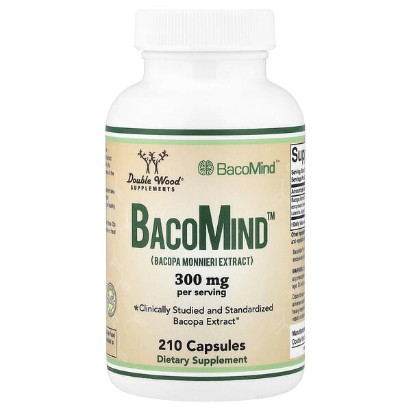 Double Wood Supplements, BacoMind™, 210 Capsules (150 mg per Capsule)