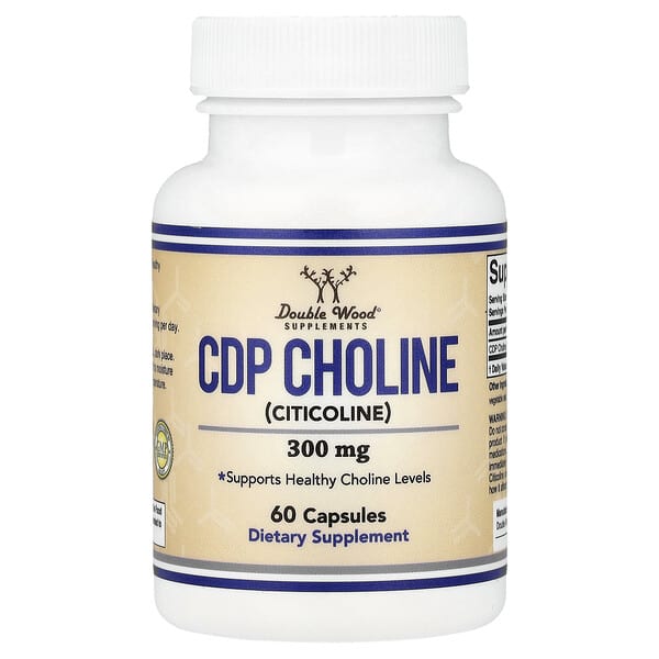 Double Wood Supplements, CDP Choline, 300 mg, 60 Capsules
