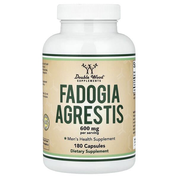 Double Wood Supplements, Fadogia Agrestis, 180 Capsules (300 mg per Capsule)