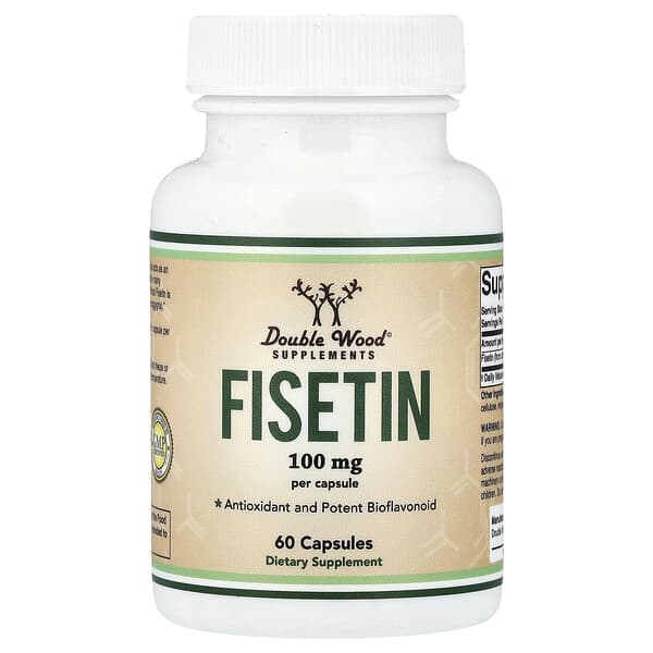 Double Wood Supplements, Fisetin, 100 mg, 60 Capsules
