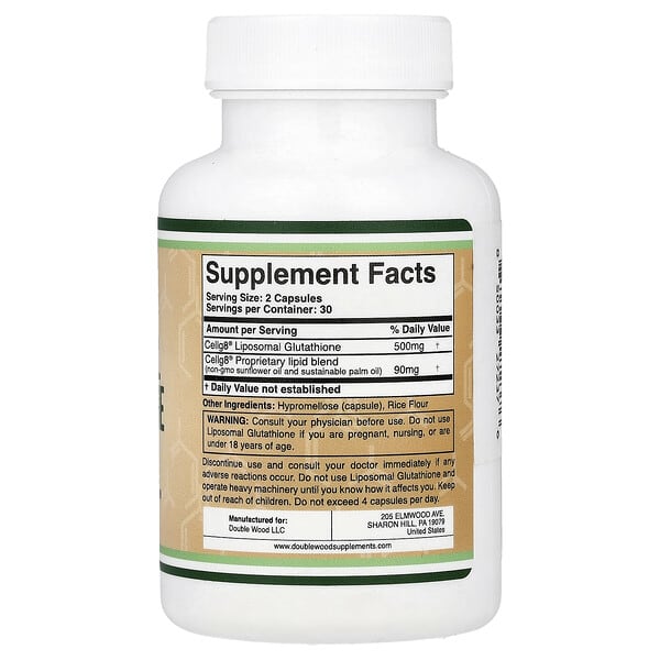 Alternative view of Double Wood Supplements, Liposomal Glutathione, 60 Capsules
