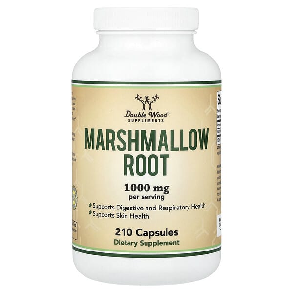 Double Wood Supplements, Marshmallow Root, 210 Capsules (500 mg per Capsule)