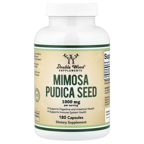 Double Wood Supplements, Mimosa Pudica Seed, 180 Capsules (500 mg per Capsule)