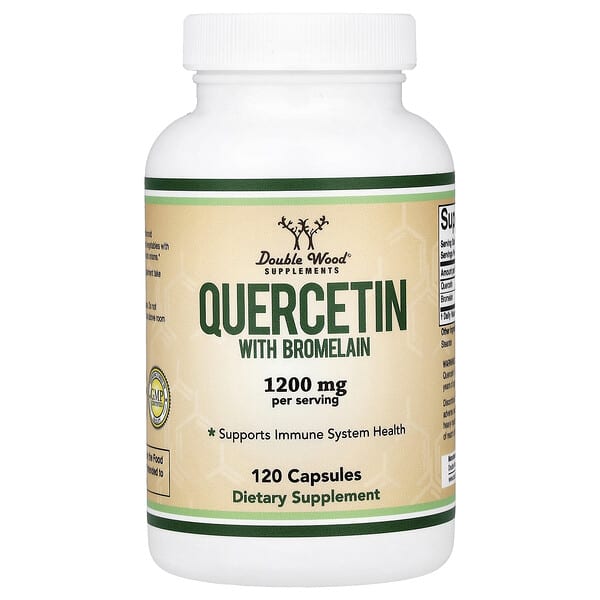Double Wood Supplements, Quercetin with Bromelain, 120 Capsules