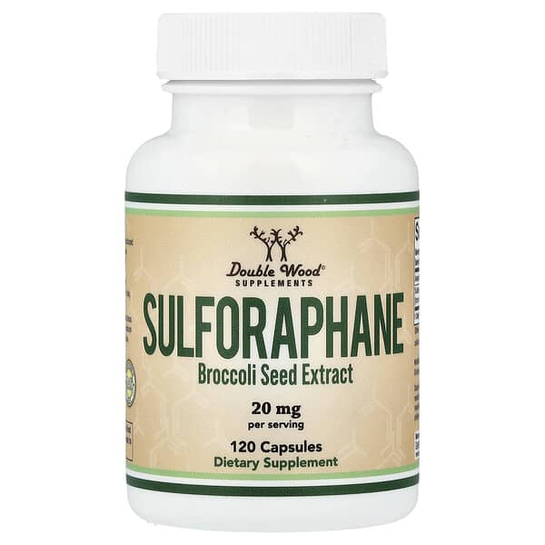 Double Wood Supplements, Sulforaphane, 120 Capsules (10 mg per Capsule)