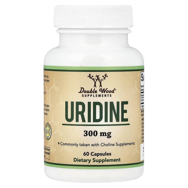 Double Wood Supplements, Uridine, 300 mg, 60 Capsules