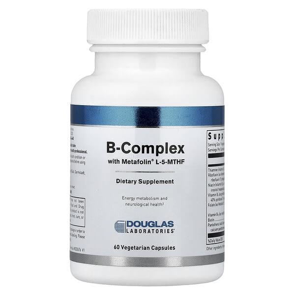 Douglas Laboratories, B-Complex with Metafolin® L-5-MTHF, 60 Vegetarian Capsules